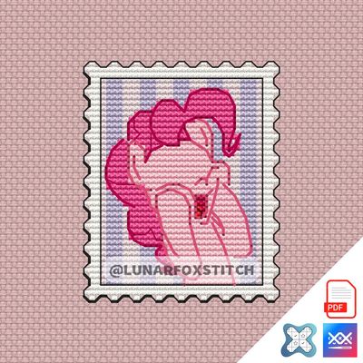 Pony mini postage stamp cross stitch pattern