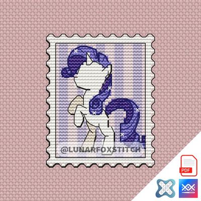 Pony mini postage stamp cross stitch pattern