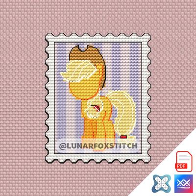 Pony mini postage stamp cross stitch pattern
