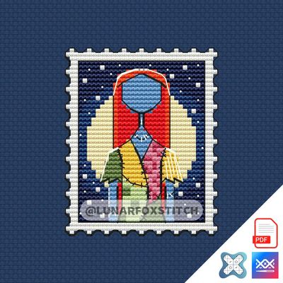 Sally mini postage stamp cross stitch pattern