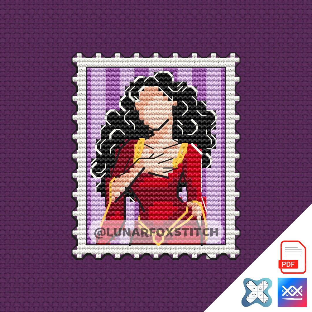 Villain mini postage stamp cross stitch pattern
