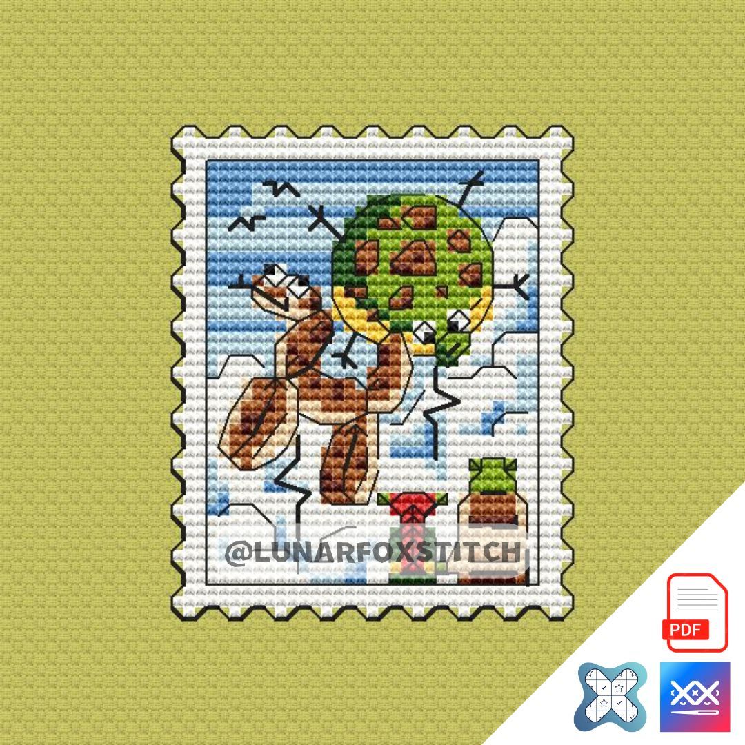 A tale of love mini postage stamp cross stitch pattern