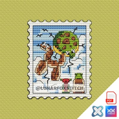 A tale of love mini postage stamp cross stitch pattern