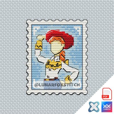 Wendy mini postage stamp cross stitch pattern