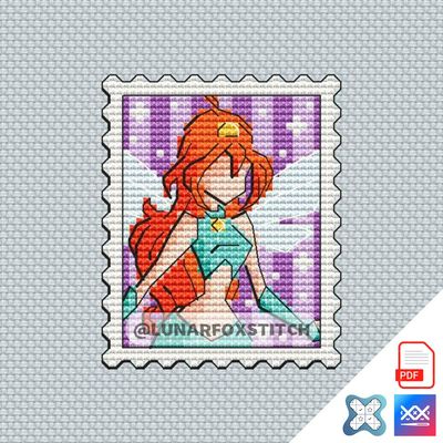 Fairy mini postage stamp cross stitch pattern