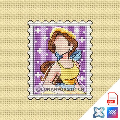 Anastasia mini postage stamp cross stitch pattern