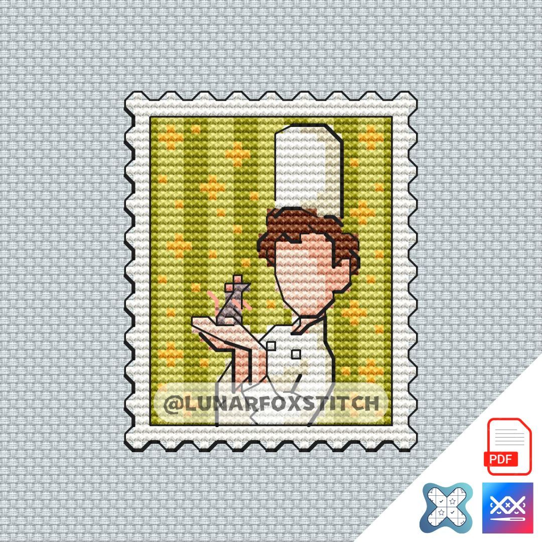 Rat mini postage stamp cross stitch pattern