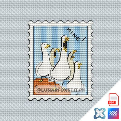 Mine mini postage stamp cross stitch pattern