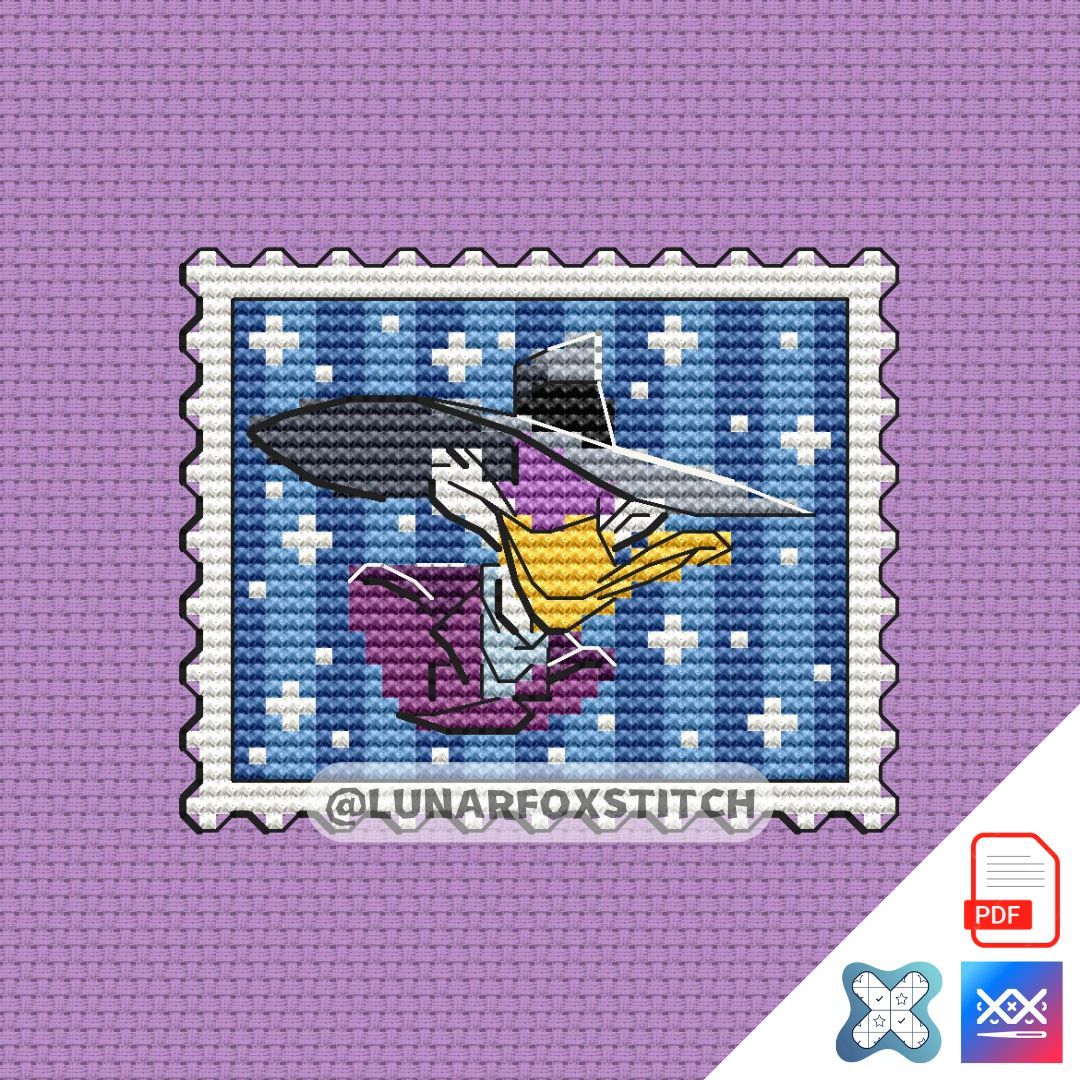 Duck mini postage stamp cross stitch pattern