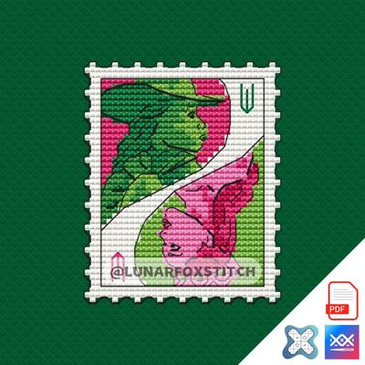 Bad and Good witches mini postage stamp cross stitch pattern