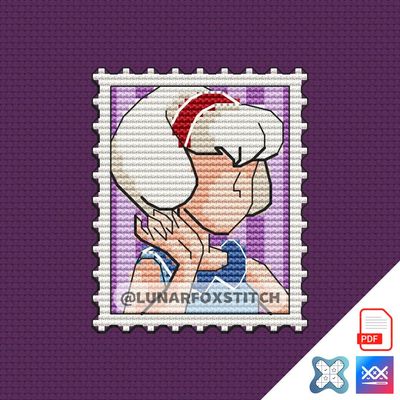 Witch mini postage stamp cross stitch pattern