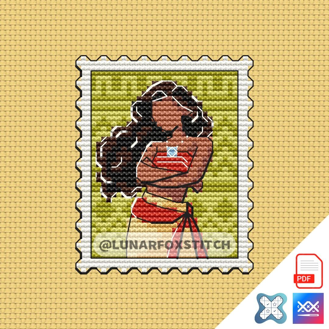 Princess mini postage stamp cross stitch pattern
