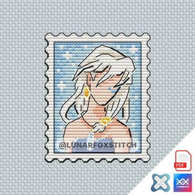 Princess mini postage stamp cross stitch pattern