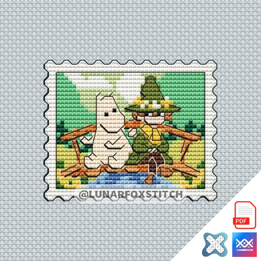 Friends mini postage stamp cross stitch pattern