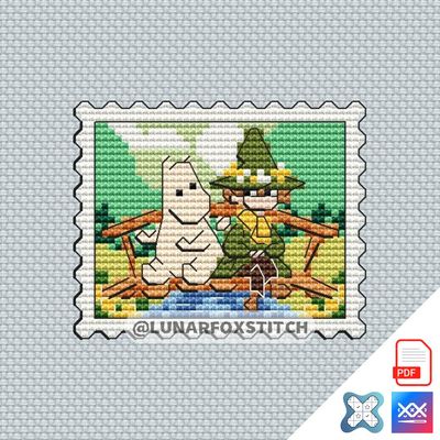 Friends mini postage stamp cross stitch pattern