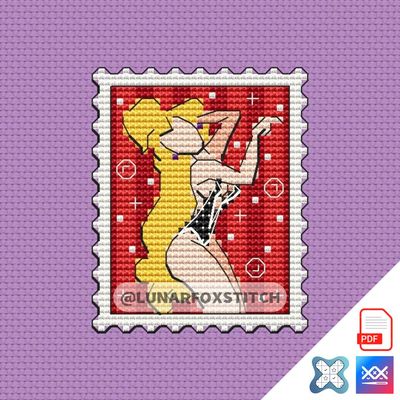 Princess mini postage stamp cross stitch pattern