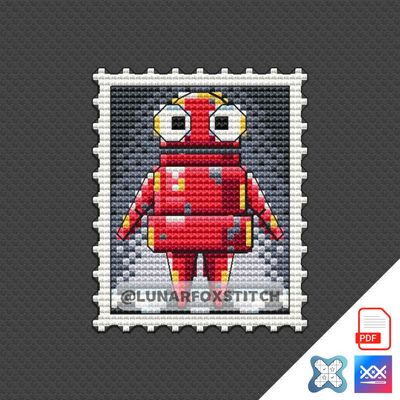 Repo mini postage stamp cross stitch pattern