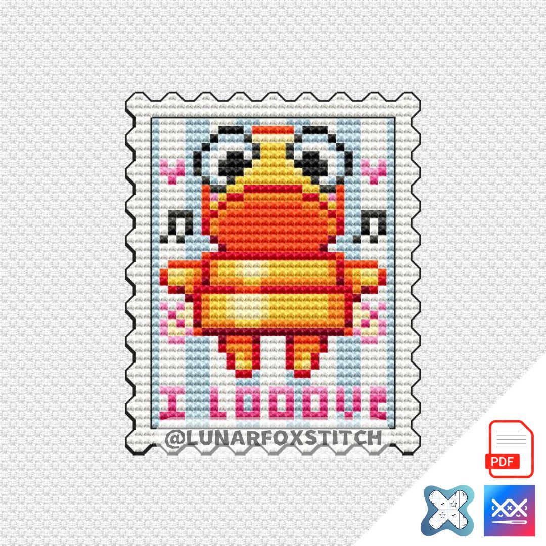 I looove mini postage stamp cross stitch pattern