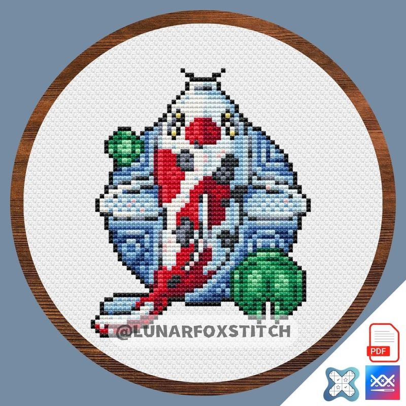 Koi fish mini cross stitch pattern