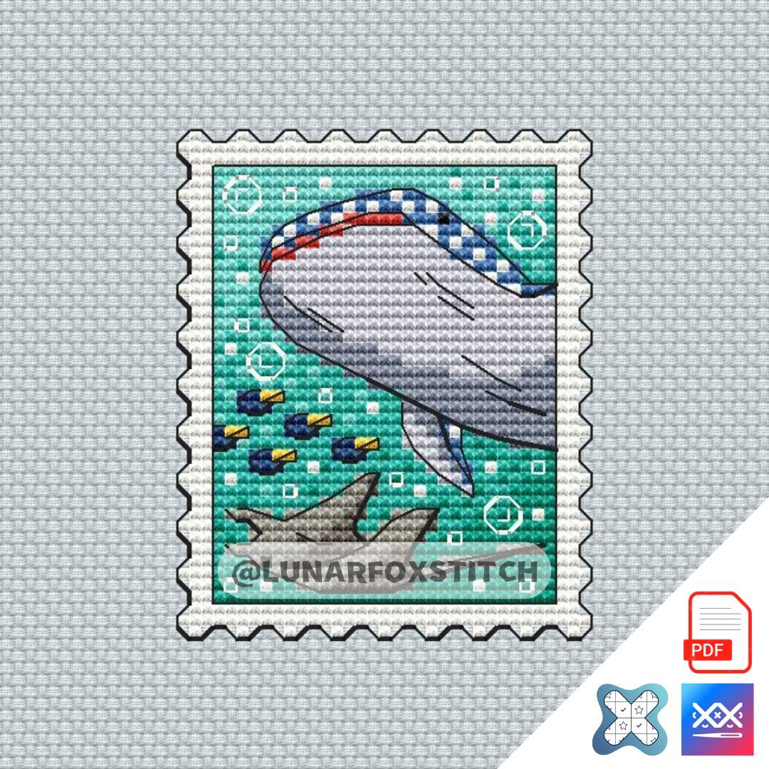 Under the sea mini postage stamp cross stitch pattern