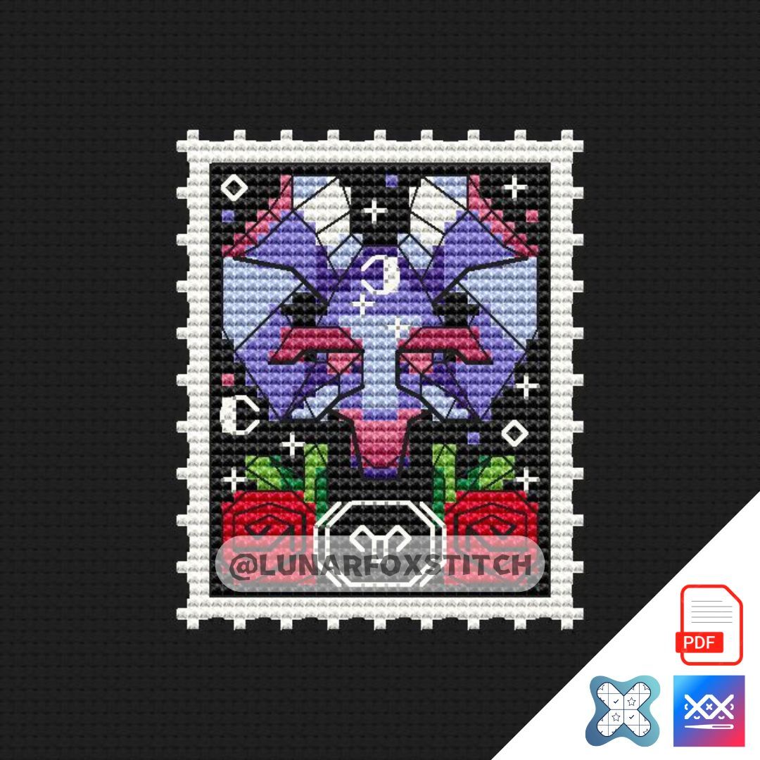 Aries mini postage stamp cross stitch pattern