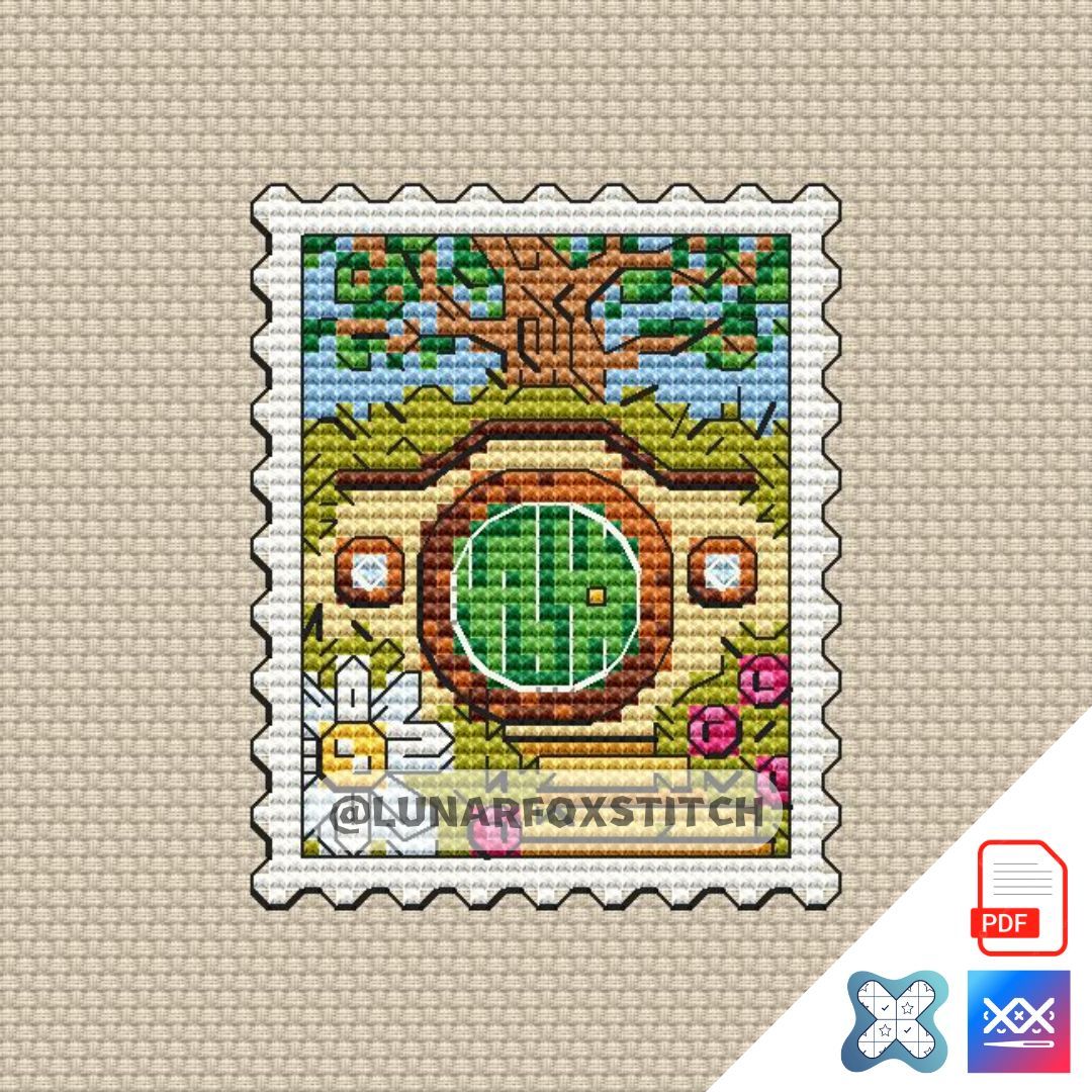 Shire mini postage stamp cross stitch pattern