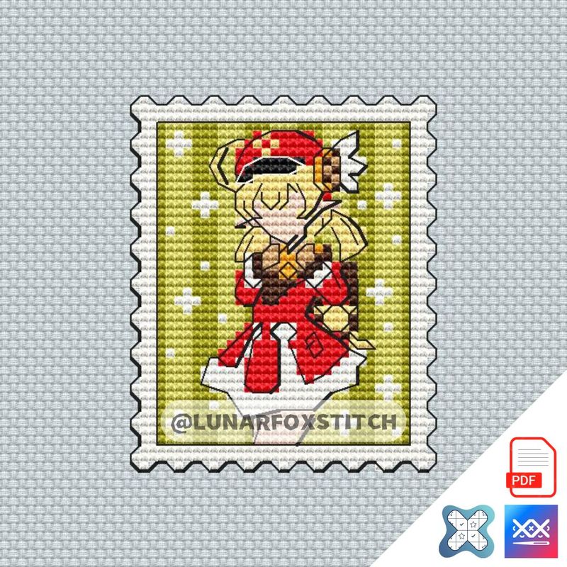 Klee mini stamp cross stitch pattern