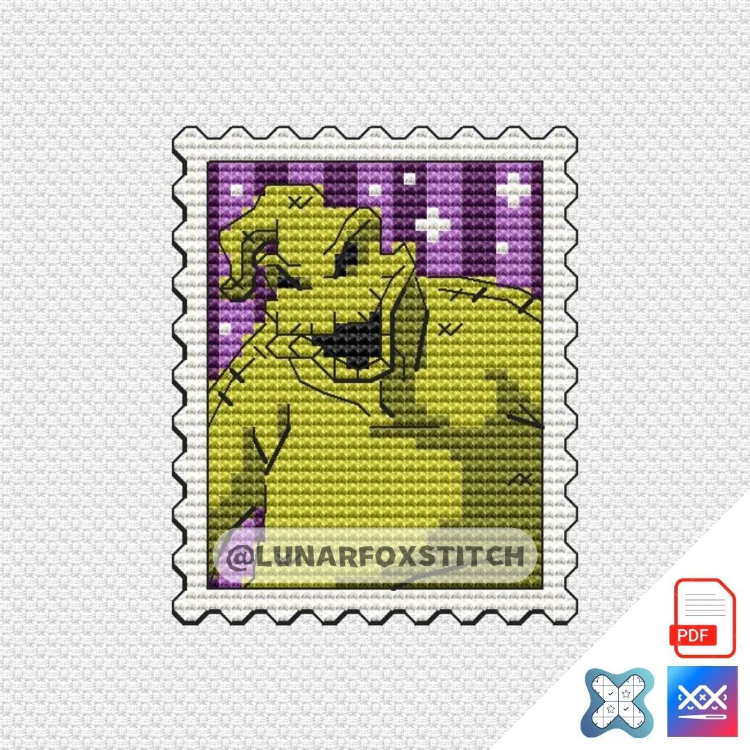 Boogeyman mini stamp cross stitch pattern