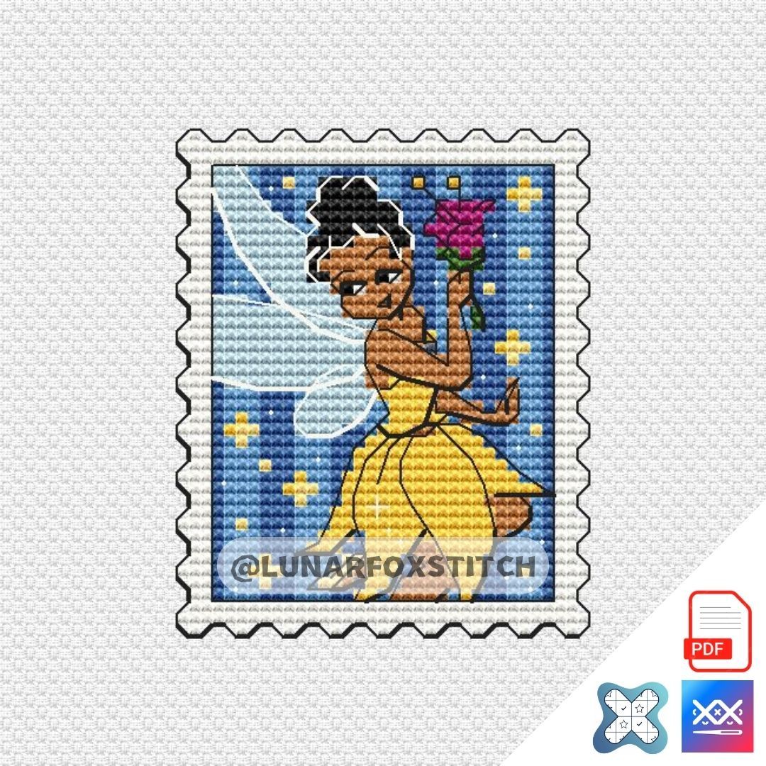 Fairy Light mini postage stamp cross stitch pattern