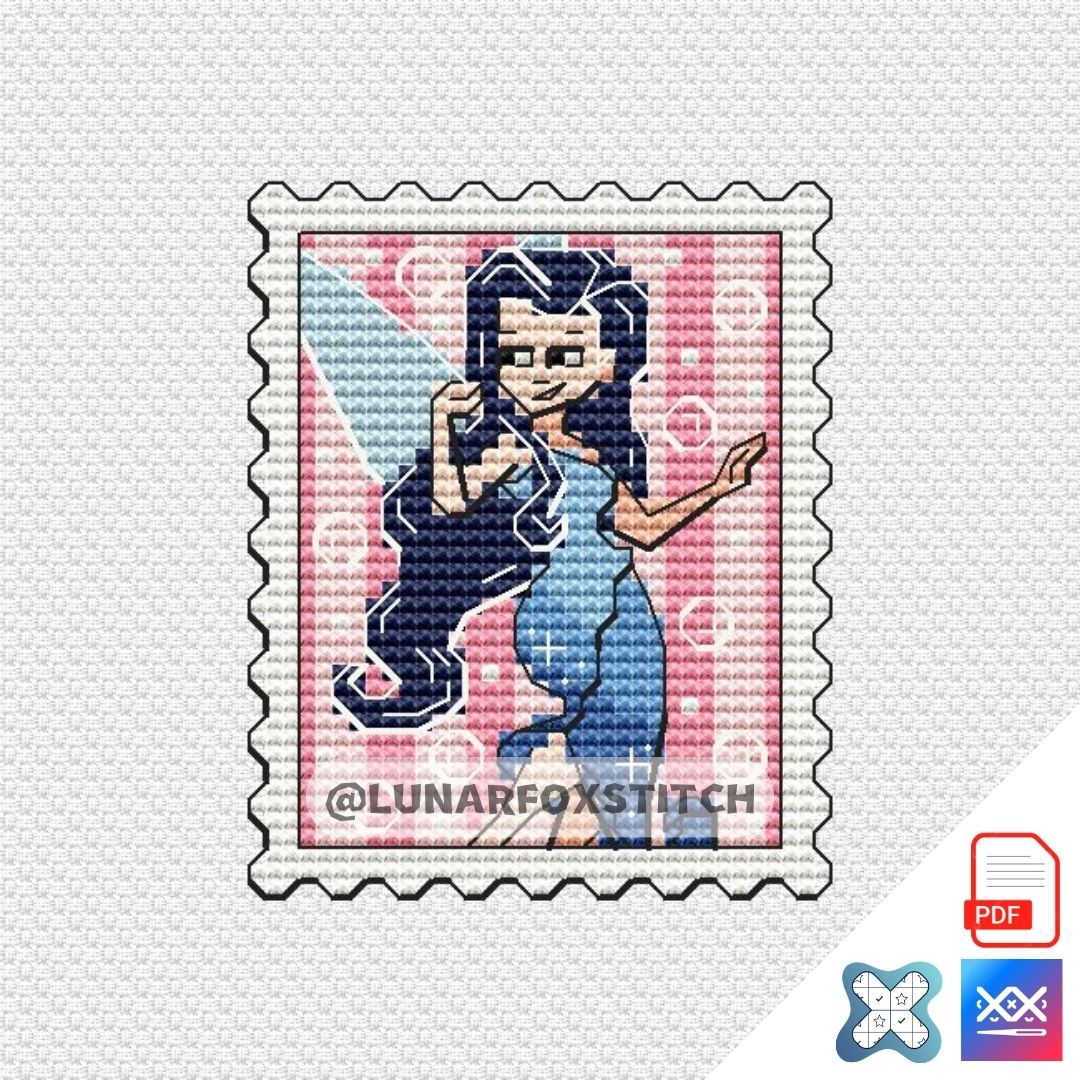 Fairy Water mini postage stamp cross stitch pattern