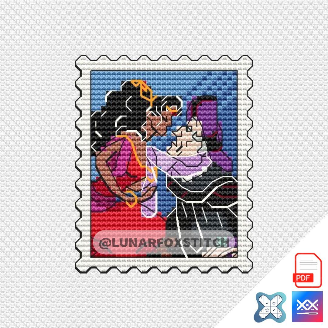 Gothic Romance mini stamp cross stitch pattern
