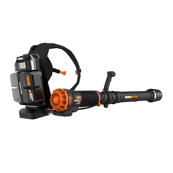 WORX Nitro 150 MPH800 CFM 80V Cordless Backpack Leaf Blower, Battery and Charger Included