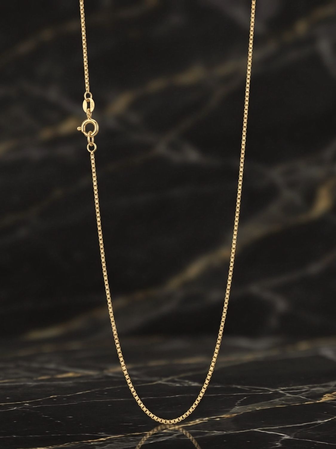 14Kt Gold Box Chain 18" 0.6mm