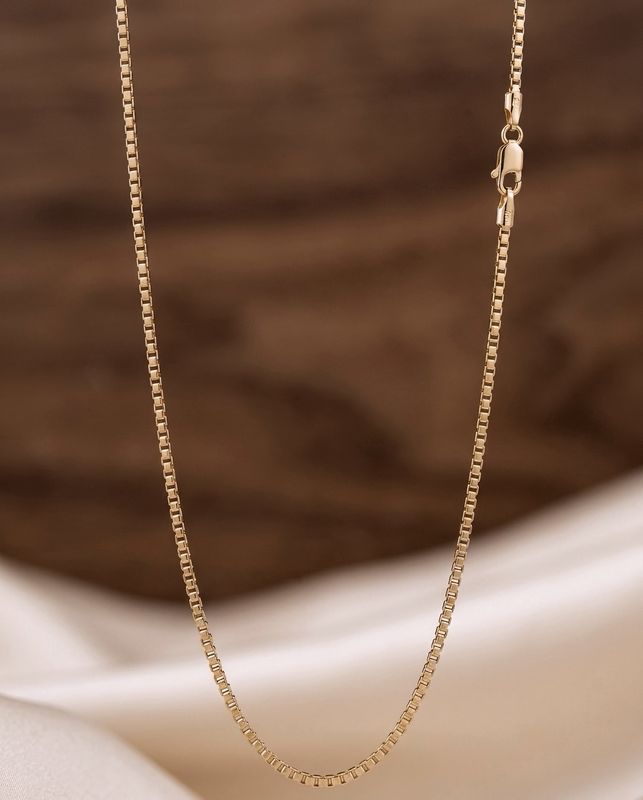 14kt Gold Box Chain 22" 1.4mm