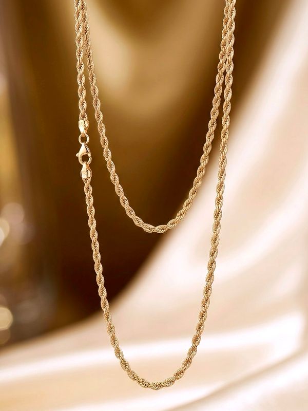 14kt Gold Rope Chain 25" SOLID 2.87mm