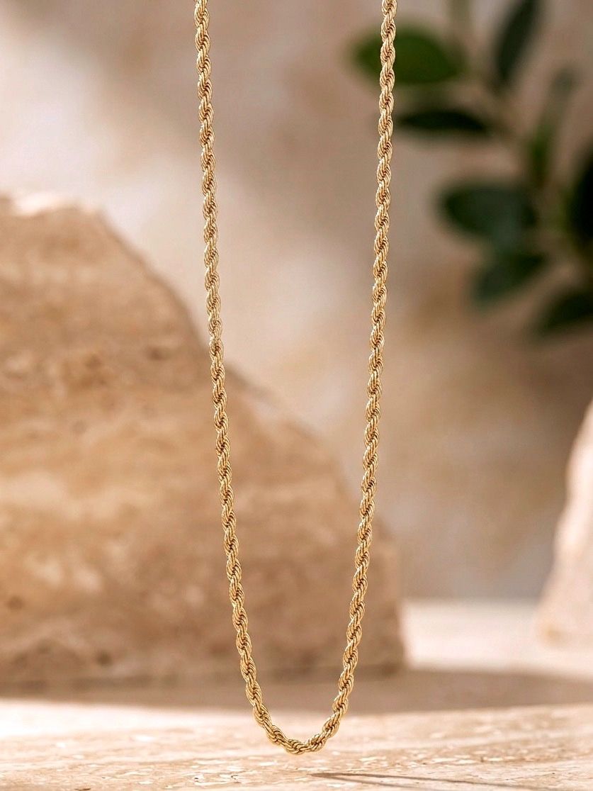 14kt Gold Rope Chain 24" HOLLOW 3.2mm