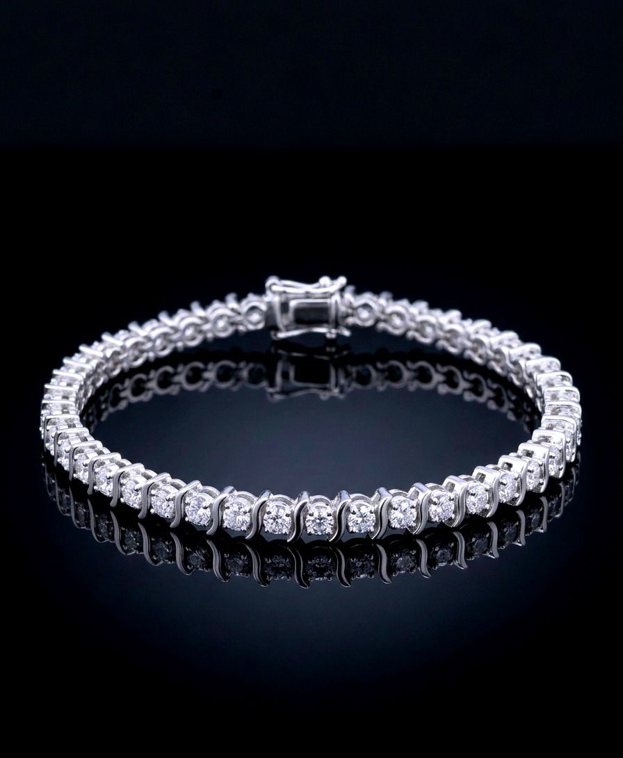 14kt White Diamond Tennis Bracelet