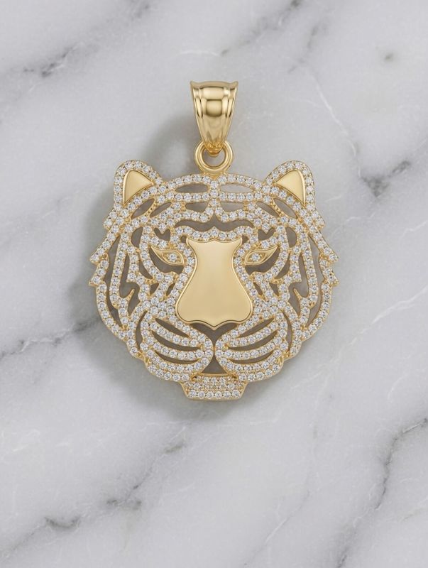 14kt Tiger CZ Pendant