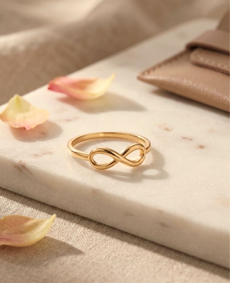 14kt Gold Symbol Infinity Ring