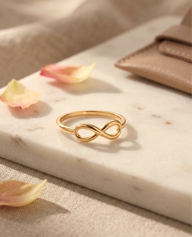14kt Gold Symbol Infinity Ring