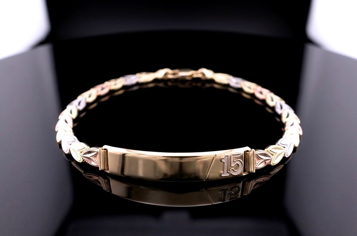 14kt Gold ID (15) Bracelet