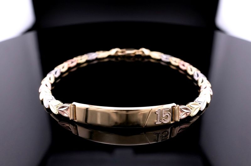 14kt Gold ID (15) Bracelet