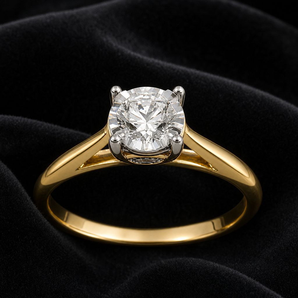10kt Gold Solitaire Engagement Ring