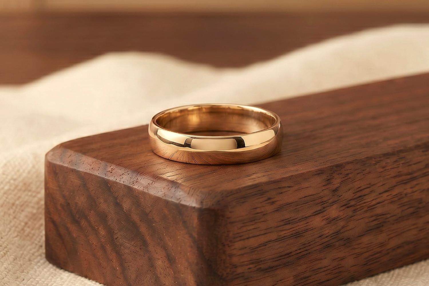 14kt Gold Wedding Band 4.13mm Ring