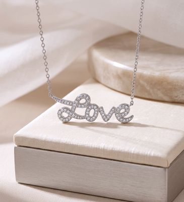 Silver Love Pendant Necklace