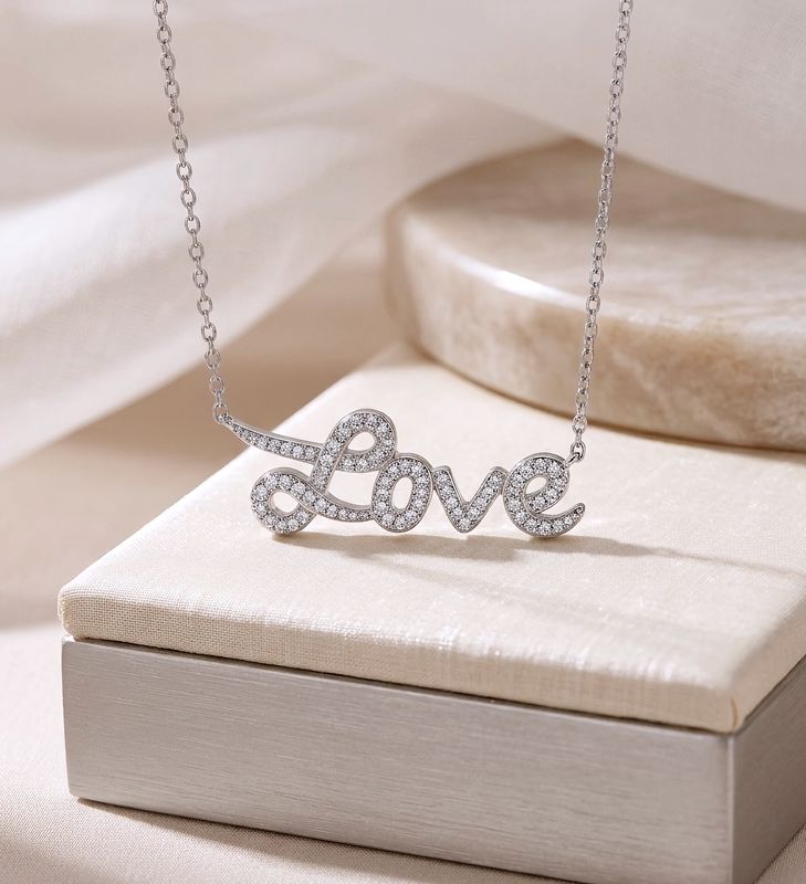 Silver Love Pendant Necklace