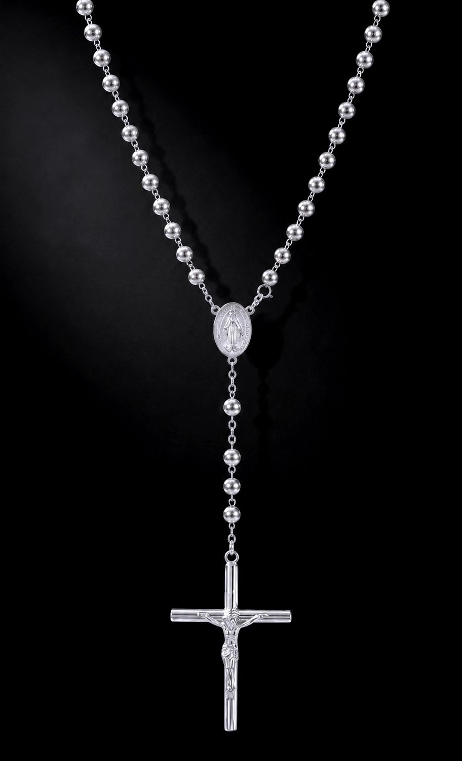 Sterling Silver Rosary 5mm