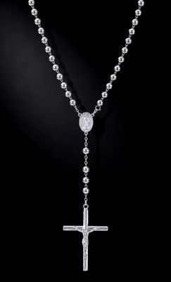 Sterling Silver Rosary 5mm