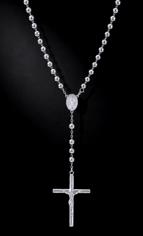 Sterling Silver Rosary 5mm