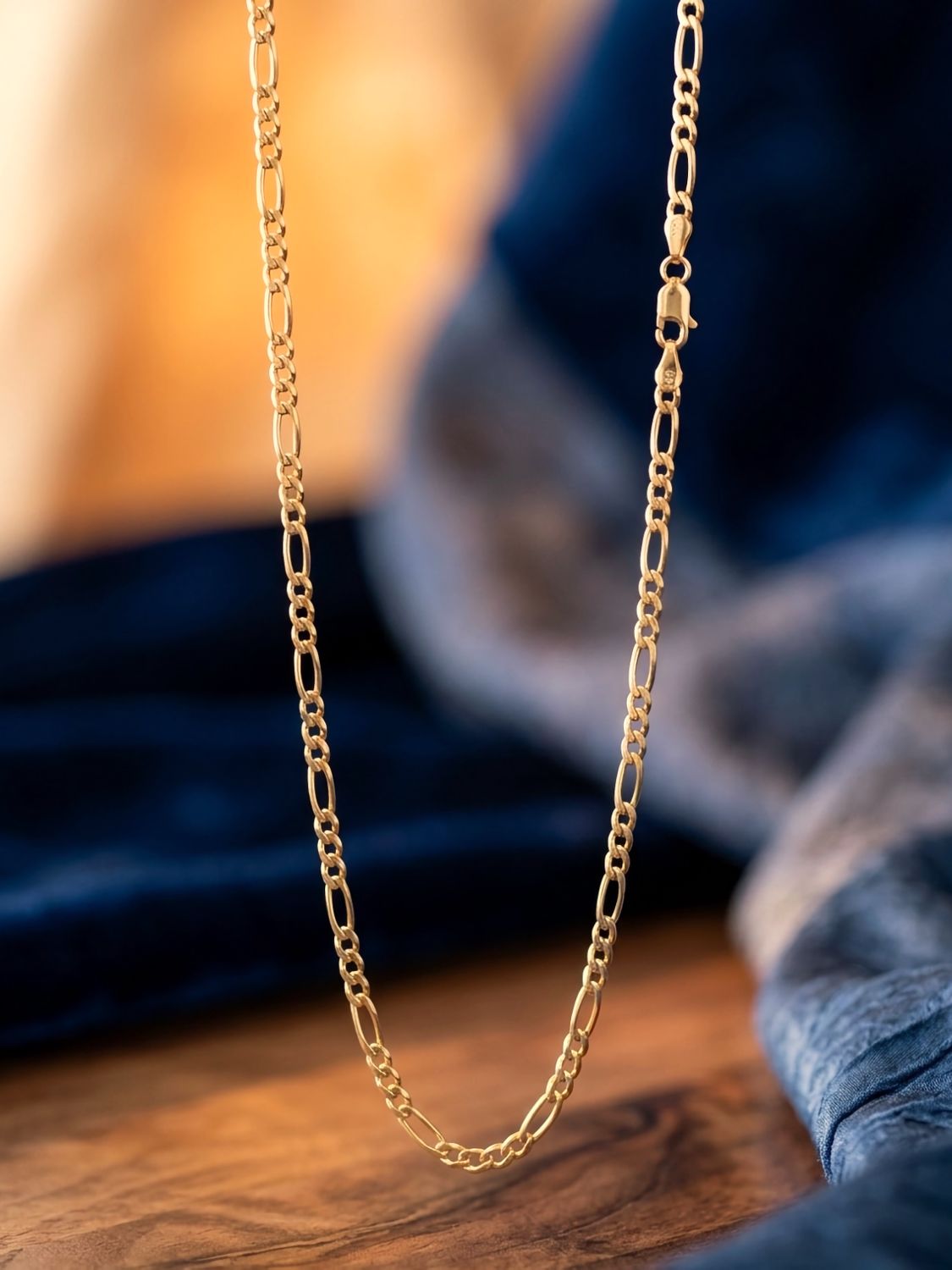 14kt Gold Figaro Chain 24" 3.23mm